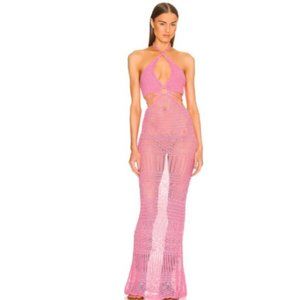 DUNDAS x REVOLVE Maia Maxi Dress in Pink NWT Size Large